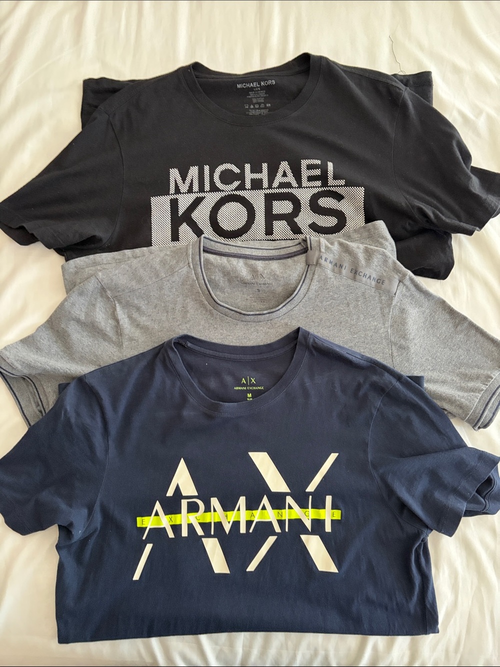 Michael Kors Tee, Armani Exchange Navy Tee, Armani Exhange Tee - 3 Pack